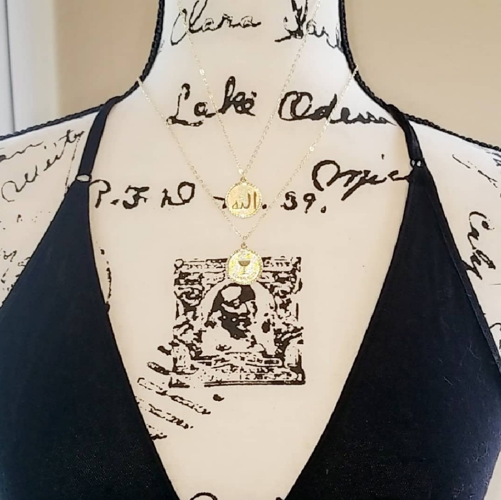 18ct Gold Plated Saint Necklace